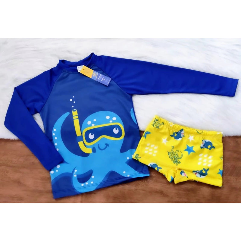 Kit Sunga Infantil + Blusa Com Proteção Solar Bebê e Infantil UV50