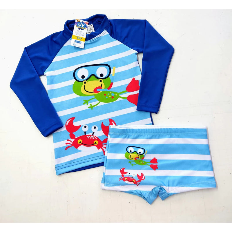 Kit Sunga Infantil + Blusa Com Proteção Solar Bebê e Infantil UV50